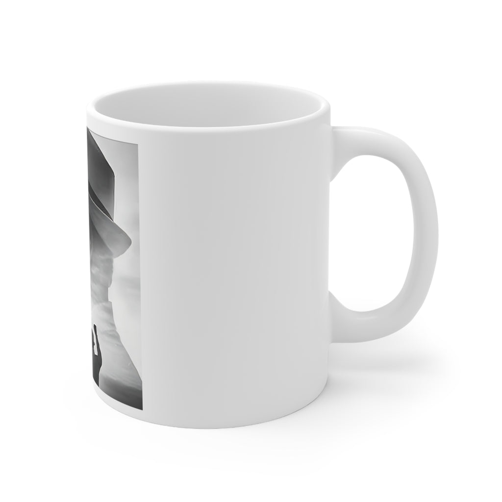 Raila Jakom 2 White Ceramic Mug, 11oz